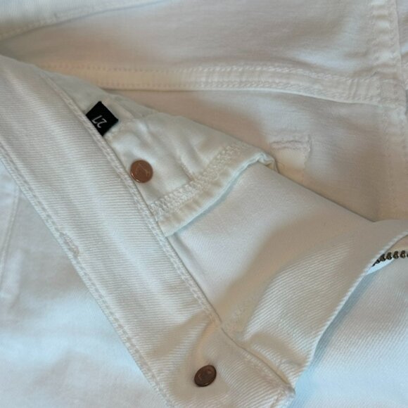 7 for All Mankind Denim Cut-Off Shorts White 27 - Picture 9 of 10